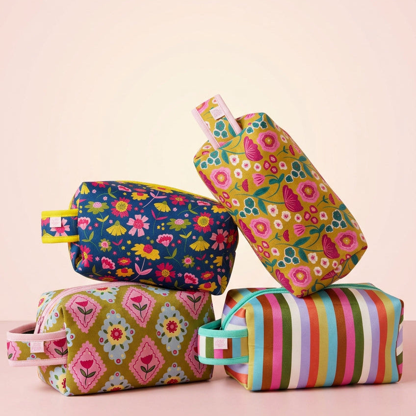 Cosmetic Bag - Midnight Summer Blooms