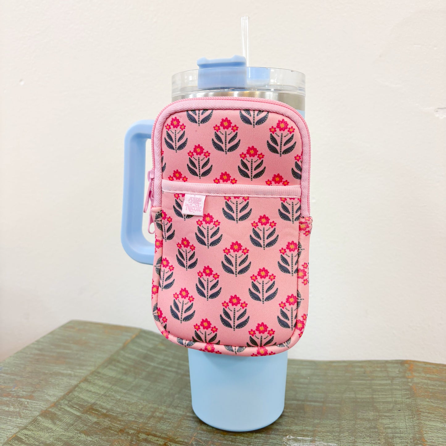 Water Bottle Backpack - Whimsy Floral Block Print *new & improved*