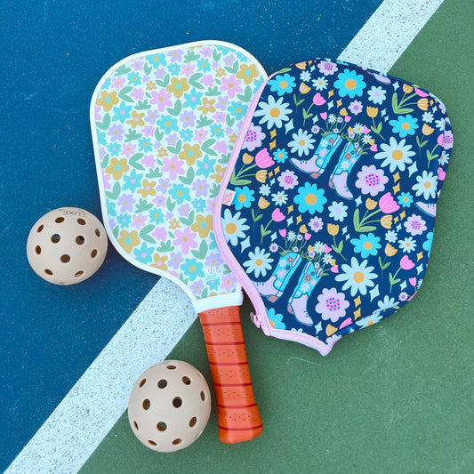 Neoprene Pickleball Paddle Case - Boots & Bouquets