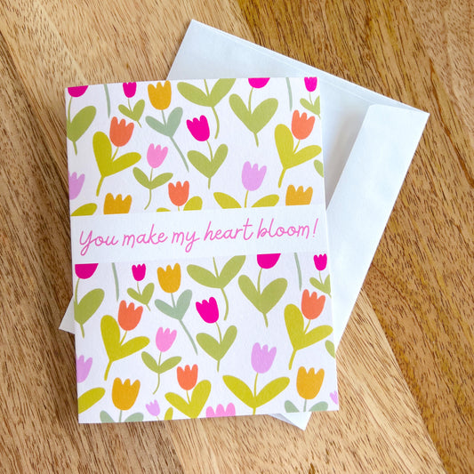 Greeting Card - Make my Heart Bloom