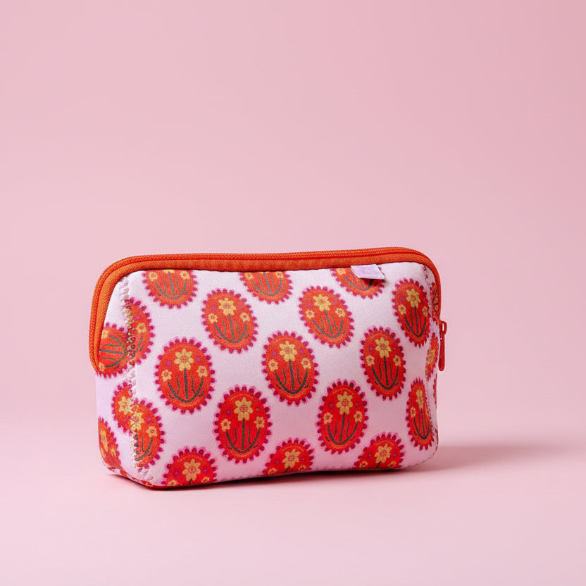 Cosmetic Bag - Floral Medallion