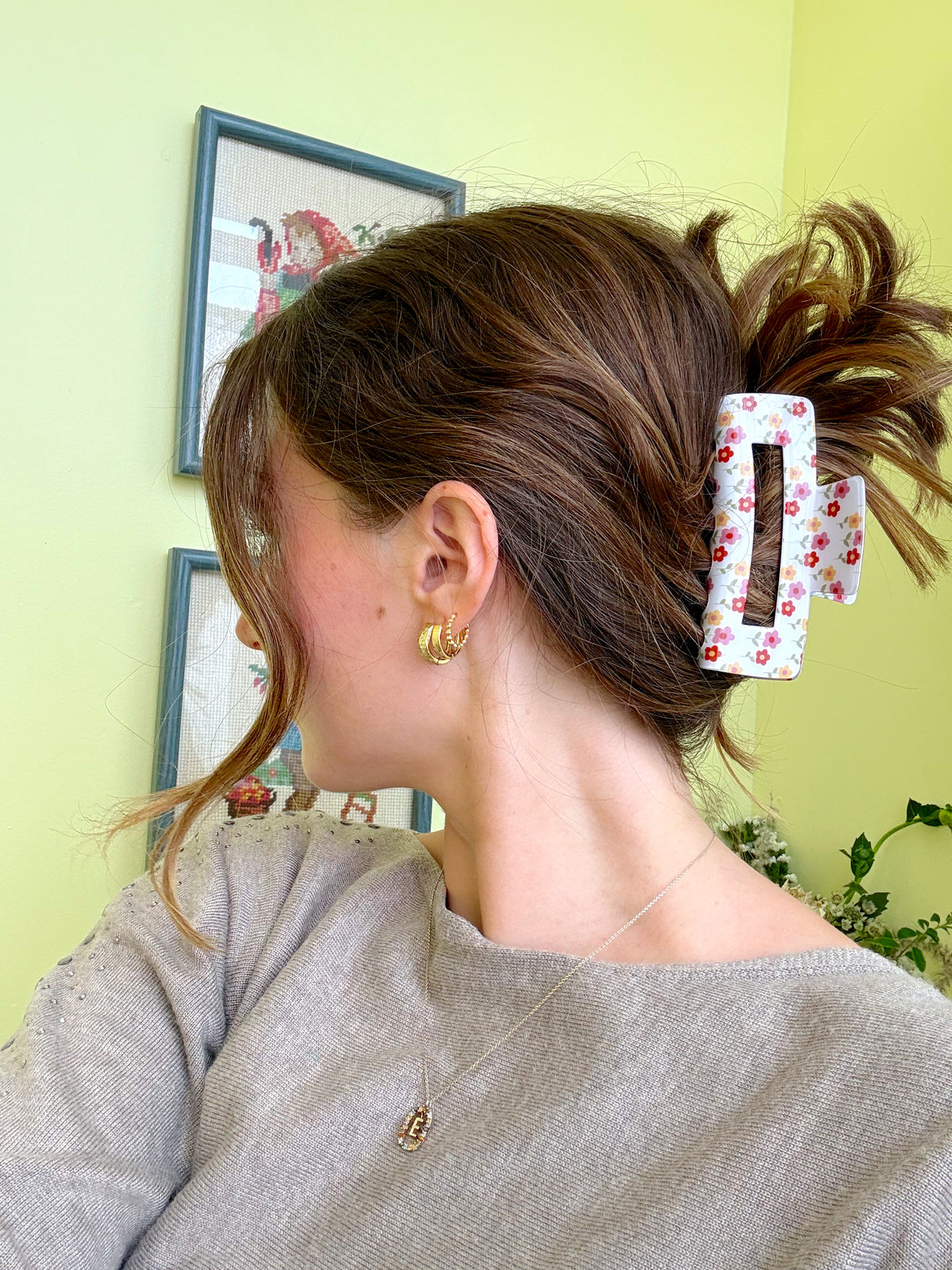 Hair Claw Clip - Mod Floral
