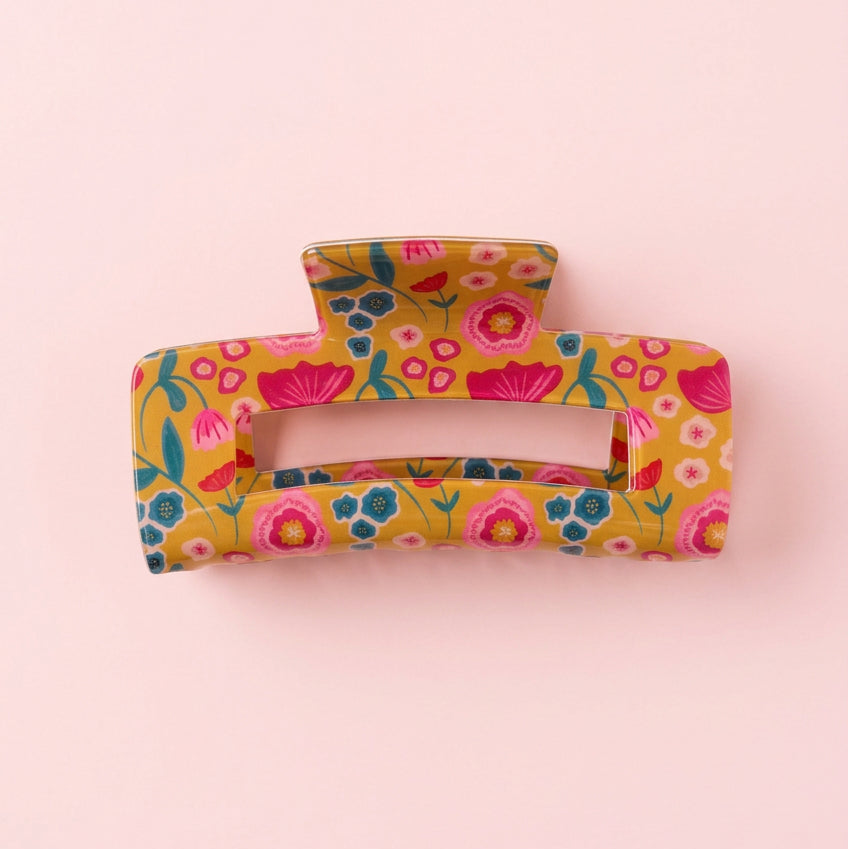 Hair Claw Clip - Mustard Meadows