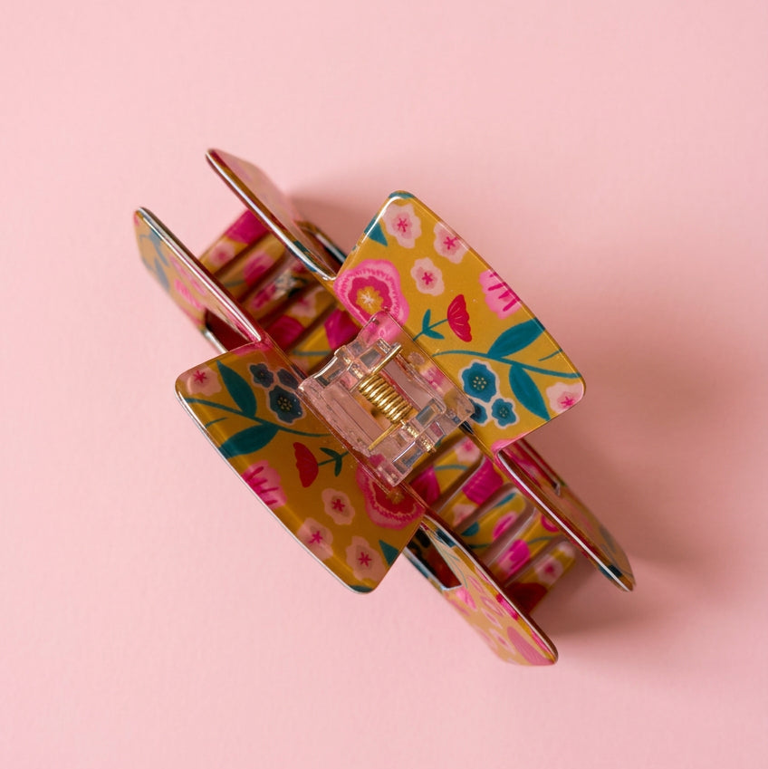 Hair Claw Clip - Mustard Meadows
