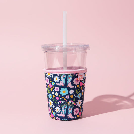 Coffee Cup Cover - Boots & Bouquets - Iced Drink Sleeve