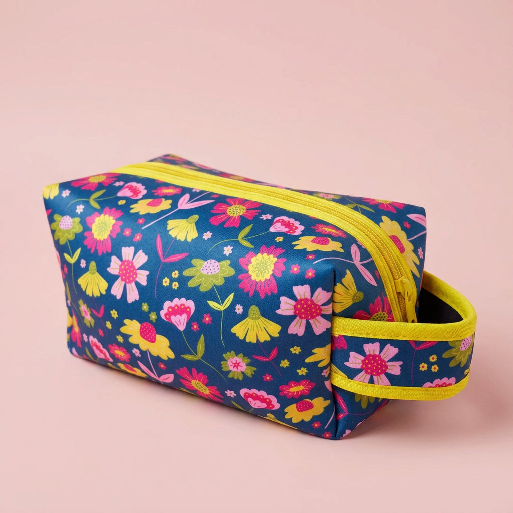Cosmetic Bag - Midnight Summer Blooms