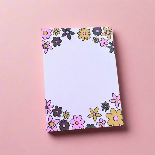 4x5.5in Notepad - Espresso Florals