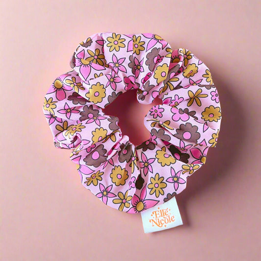 Scrunchie - Espresso Florals