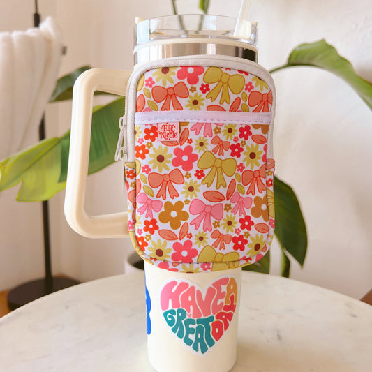Water Bottle Backpack - Fall Florals & Bows