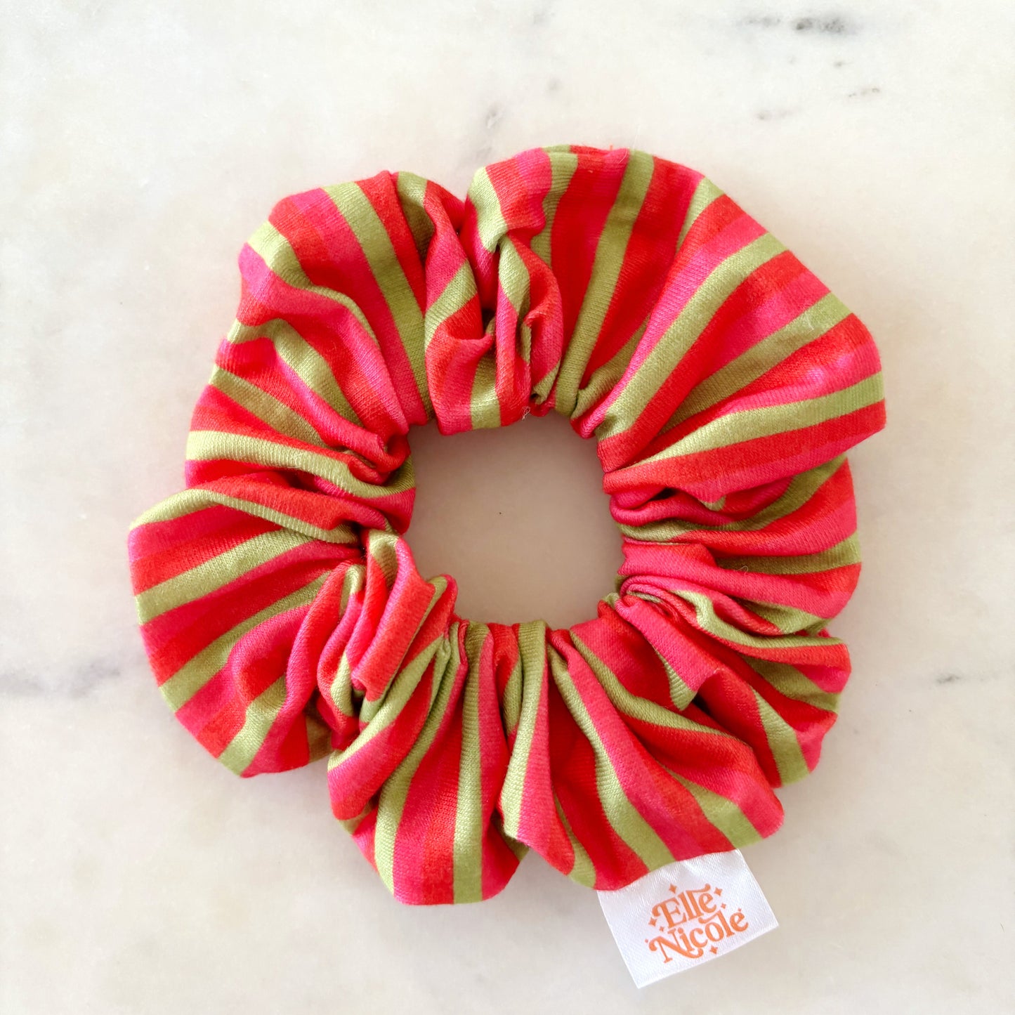 Scrunchie - Holiday Stripes *new & improved extra soft fabric*