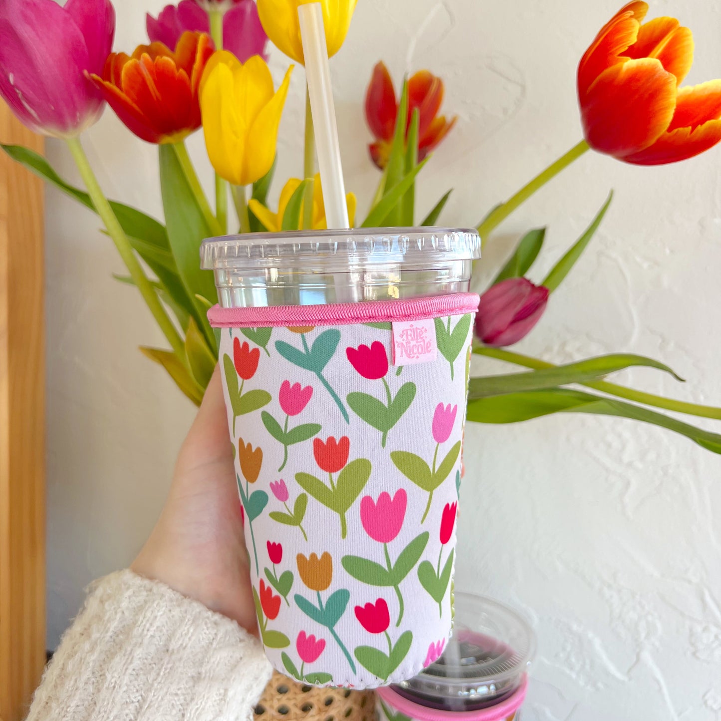 Coffee Cup Cover - Tulips