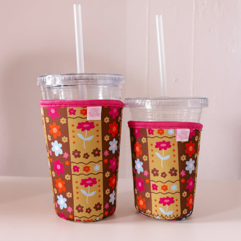 Coffee Cup Cover - Groovy June - Iced Drink Sleeve