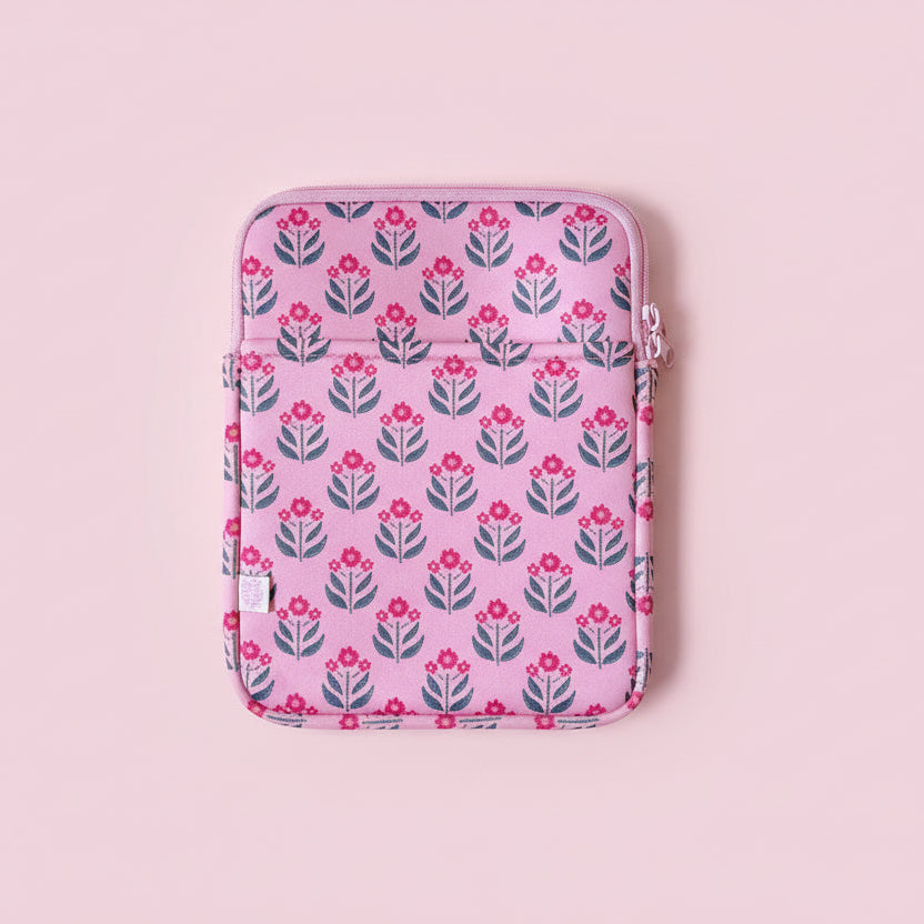 E-reader / Tablet Sleeve - Whimsy Floral Block Print