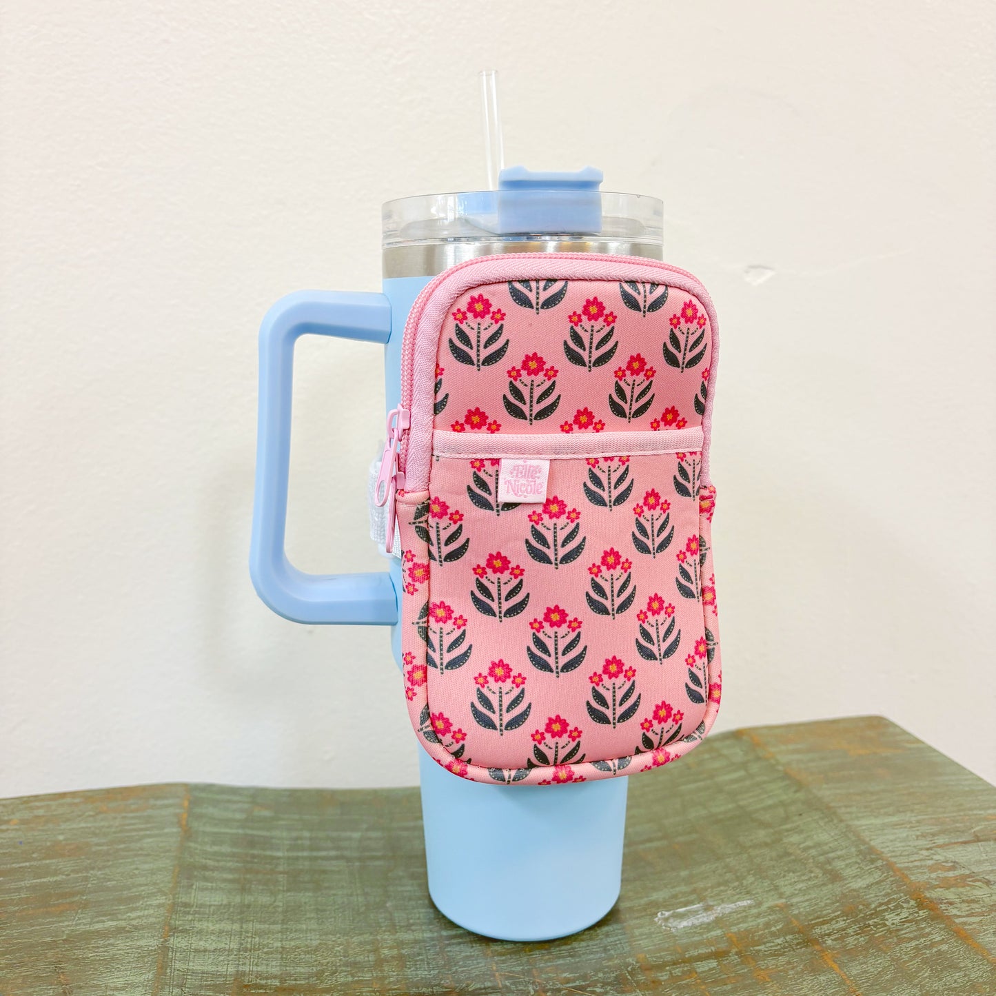 Water Bottle Backpack - Whimsy Floral Block Print *new & improved*