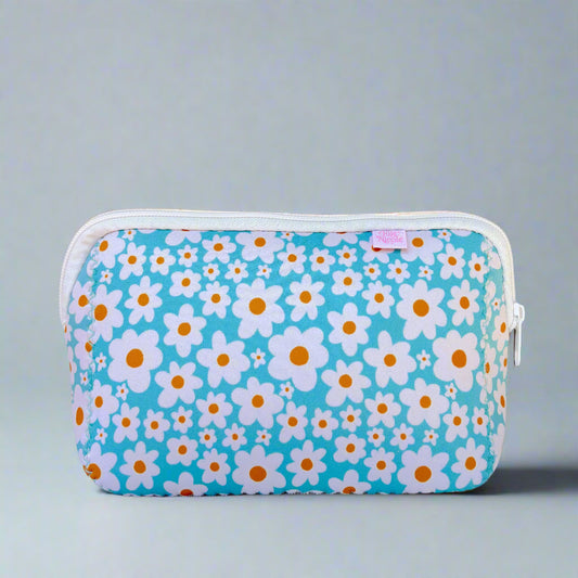 Cosmetic Bag - Blue Daisy