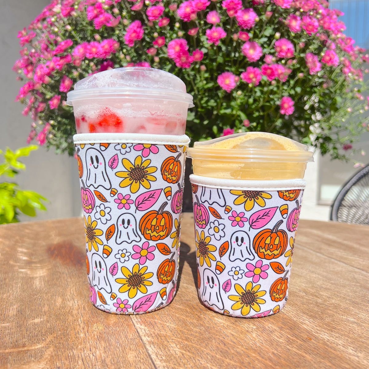 Coffee Cup Cover - Spooky Doodle - Iced Drink Sleeve