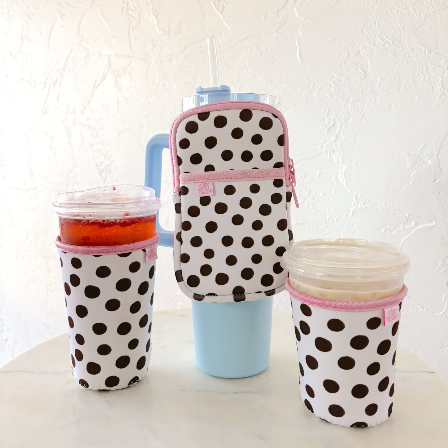 Water Bottle Backpack - Brown Polka Dots *new & improved*