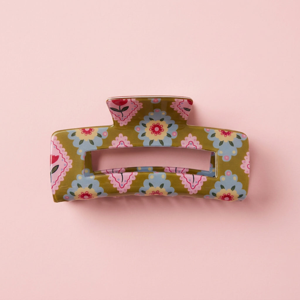 Hair Claw Clip - Argyle Floral