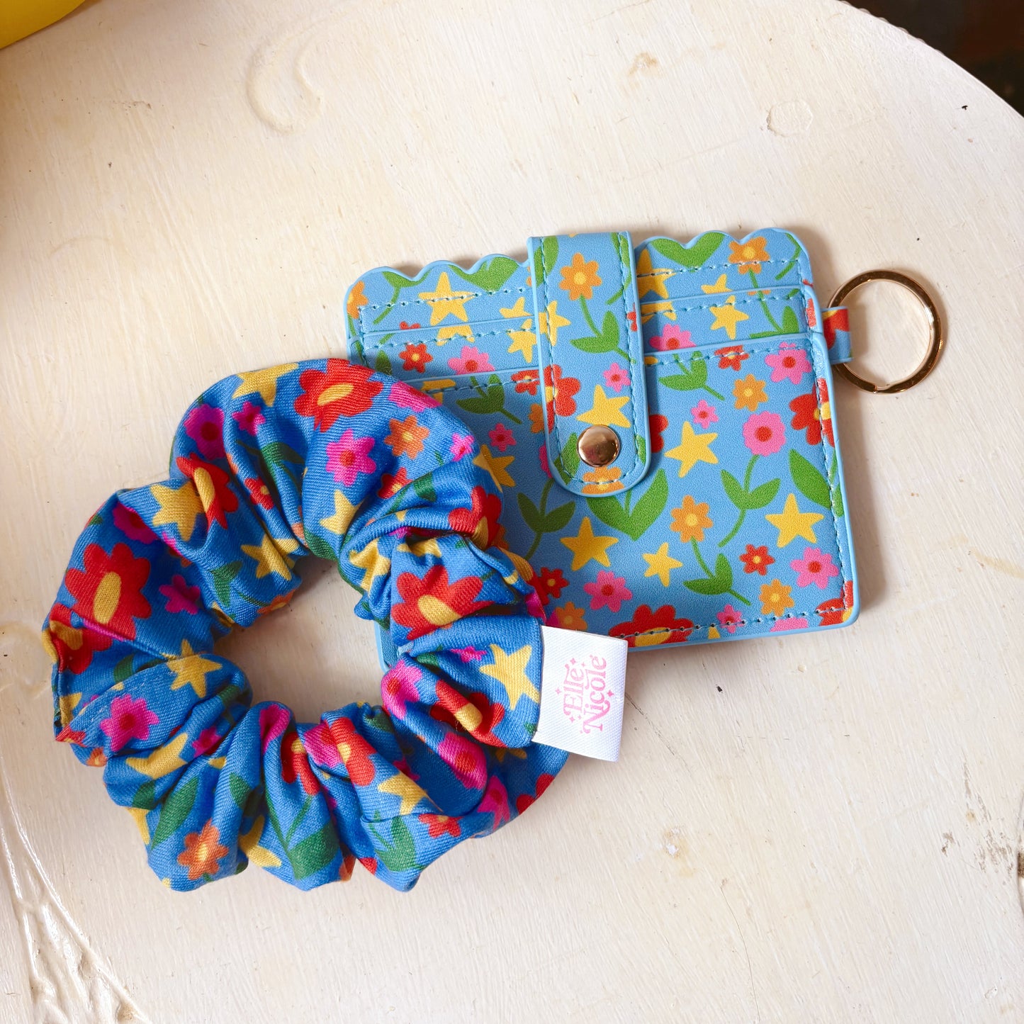 Keychain Wallet - Nicole's Poppies & Stars