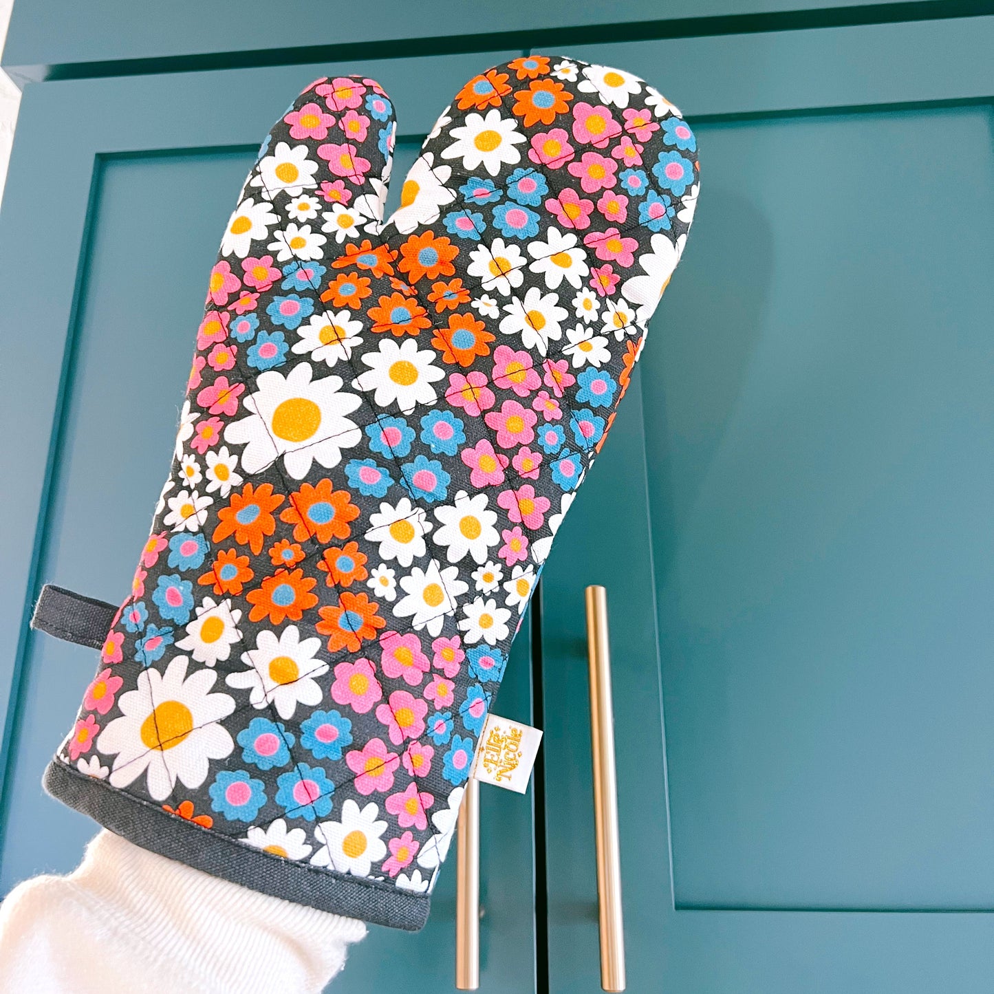 Oven Mitt + Pot holder Set - Darling Daisy