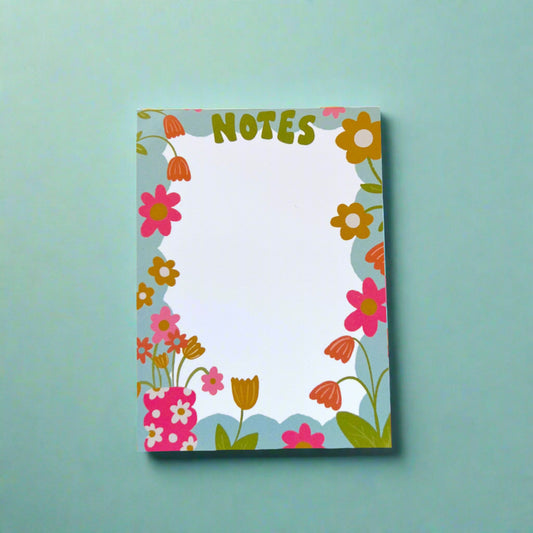 4x5.5in Notepad - Floral Notes