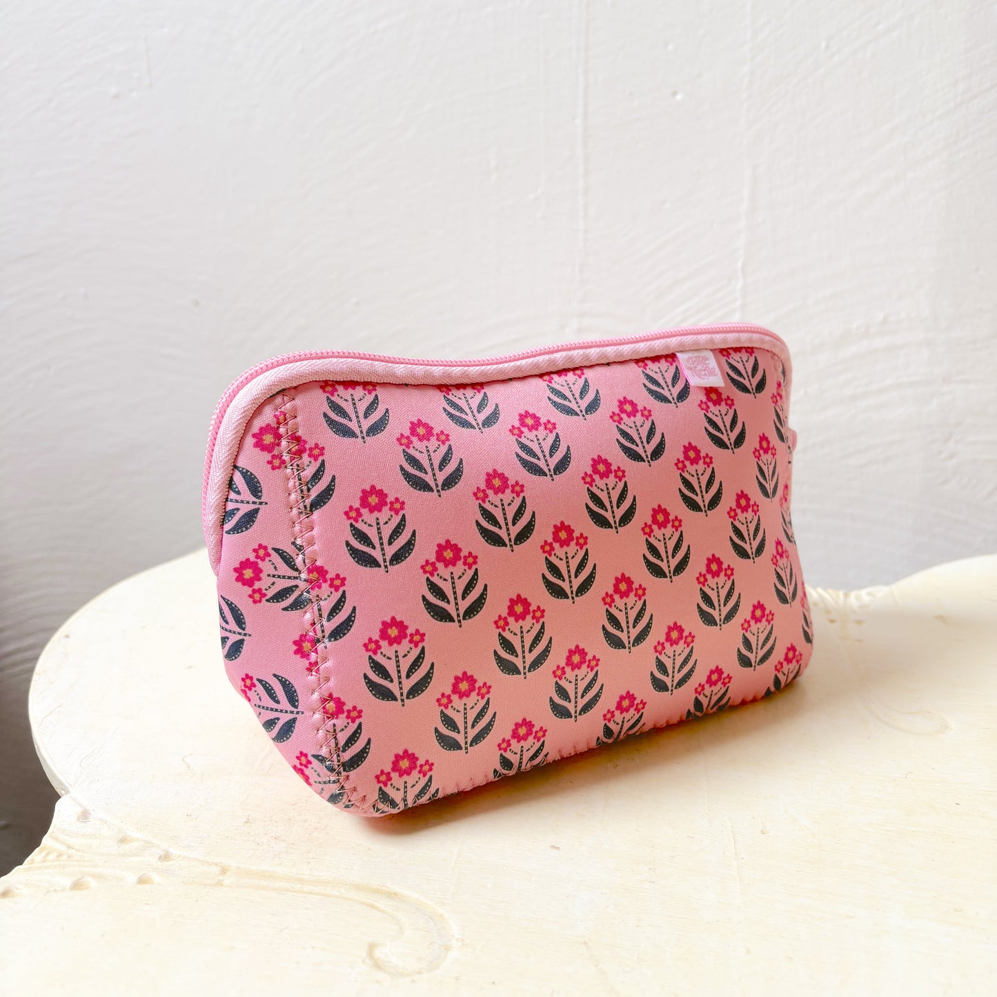 Cosmetic Bag - Whimsy Floral Block Print