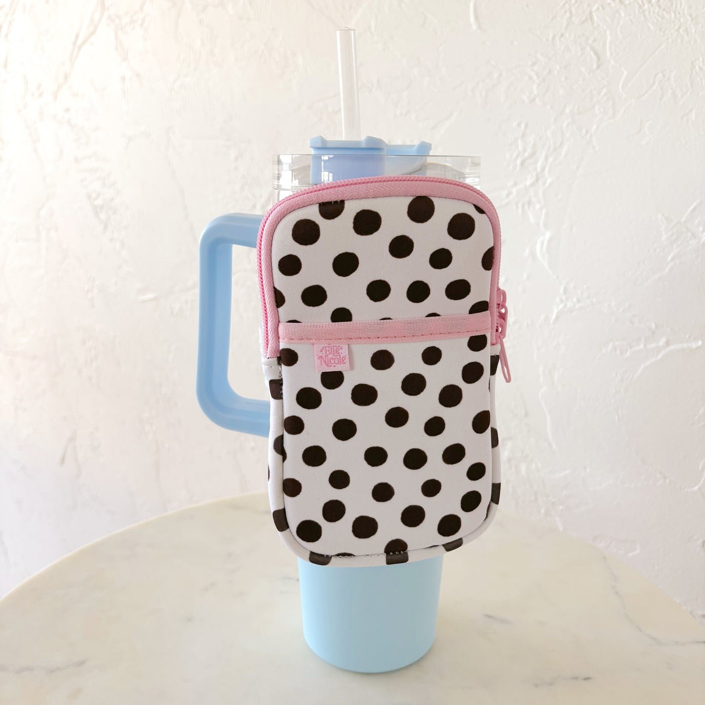 Water Bottle Backpack - Brown Polka Dots *new & improved*