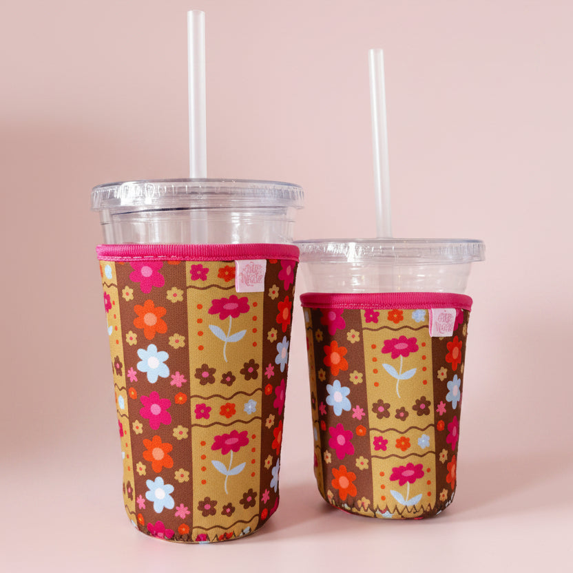 Coffee Cup Cover - Groovy June - Iced Drink Sleeve