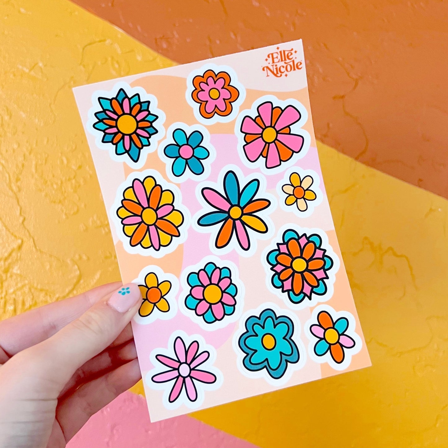 Funky Flower Sticker Sheet